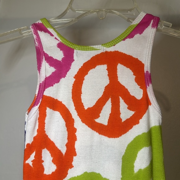 Flowers by Zoe Girls Size Medium Multicolor Peace Tank Top NEW NWT - Picture 7 of 8